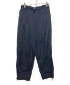 ATONエイトン）の古着「HAND DYED NYLON UTILITY PANTS」｜ブラック