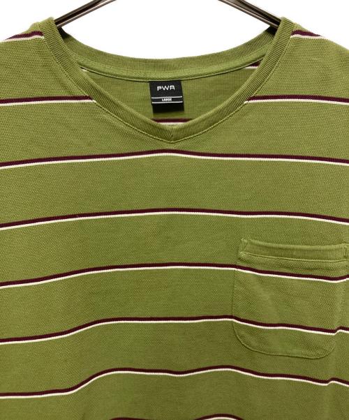 PWA（プア）PWA (プア) SHAVED KANOKO BD V-NECK グリーン サイズ:Ｌの古着・服飾アイテム