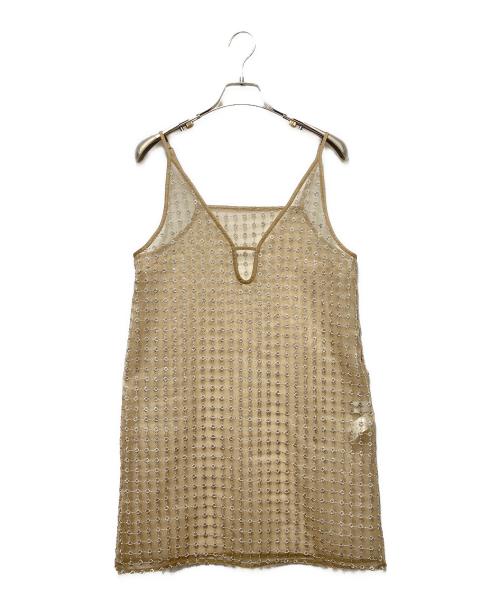 ATTISESSION（アティセッション）ATTISESSION (アティセッション) エンブロイダリーミニドレス ベージュ サイズ:freeの古着・服飾アイテム