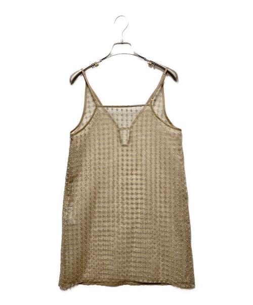 ATTISESSION（アティセッション）ATTISESSION (アティセッション) エンブロイダリーミニドレス ベージュ サイズ:freeの古着・服飾アイテム