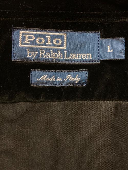 POLO RALPH LAUREN（ポロ・ラルフローレン）POLO RALPH LAUREN (ポロ・ラルフローレン) ベロアシャツ ブラック サイズ:Lの古着・服飾アイテム