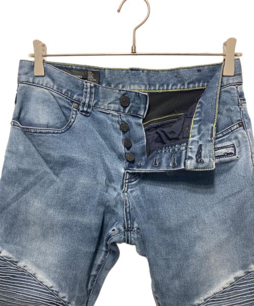 ARMANI EXCHANGE（アルマーニ エクスチェンジ）ARMANI EXCHANGE (アルマーニ エクスチェンジ) バイカーデニムパンツ インディゴ サイズ:28の古着・服飾アイテム