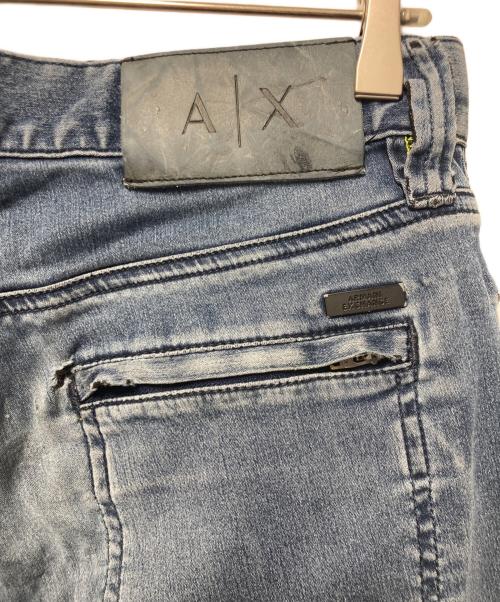 ARMANI EXCHANGE（アルマーニ エクスチェンジ）ARMANI EXCHANGE (アルマーニ エクスチェンジ) バイカーデニムパンツ インディゴ サイズ:28の古着・服飾アイテム