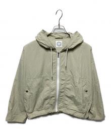 ORCIVAL（オーシバル）の古着「RECYCLE NYLON TAFFETA ZIP ショート ジャケット」｜ベージュ