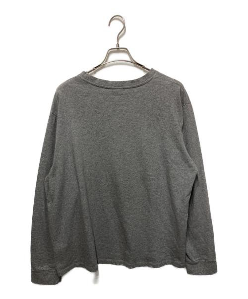 SECOND/LAYER（セカンドレイヤー）SECOND/LAYER (セカンドレイヤー) ロゴ刺繍ロングスリーブカットソー グレー サイズ:Lの古着・服飾アイテム