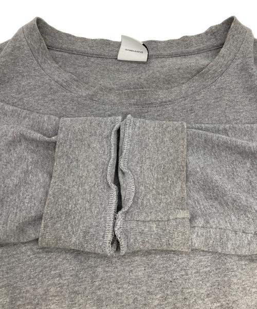 SECOND/LAYER（セカンドレイヤー）SECOND/LAYER (セカンドレイヤー) ロゴ刺繍ロングスリーブカットソー グレー サイズ:Lの古着・服飾アイテム