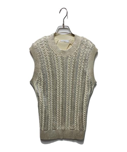 rabanne（ラバンヌ）rabanne (ラバンヌ) ニットベスト ベージュ サイズ:XSの古着・服飾アイテム