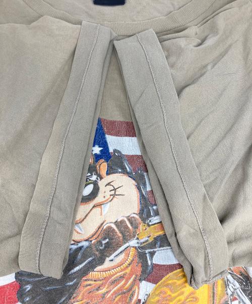CHANGES（チェンジズ）CHANGES (チェンジズ) タズマニアン・デビルプリントTシャツ ベージュ サイズ:XLの古着・服飾アイテム