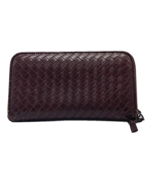 BOTTEGA VENETA（ボッテガベネタ）BOTTEGA VENETA (ボッテガベネタ) イントレチャート長財布 ブラウンの古着・服飾アイテム