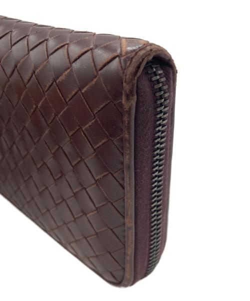 BOTTEGA VENETA（ボッテガベネタ）BOTTEGA VENETA (ボッテガベネタ) イントレチャート長財布 ブラウンの古着・服飾アイテム