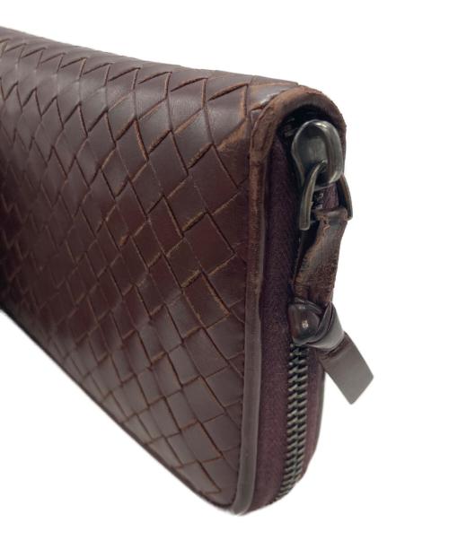 BOTTEGA VENETA（ボッテガベネタ）BOTTEGA VENETA (ボッテガベネタ) イントレチャート長財布 ブラウンの古着・服飾アイテム