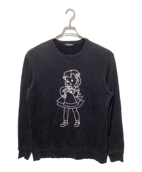 UNDERCOVER（アンダーカバー）UNDERCOVER (アンダーカバー) ガールプリントスウェット ブラック サイズ:5の古着・服飾アイテム