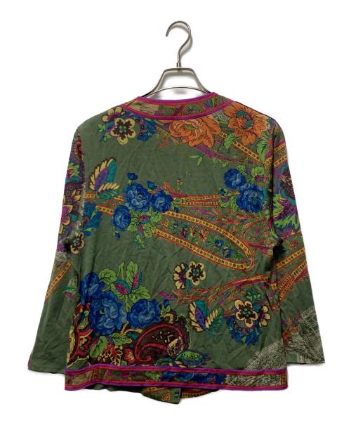 LEONARD FASHION（レオナールファッション）LEONARD FASHION (レオナールファッション) 金釦総柄カーディガン マルチカラー サイズ:Ｍの古着・服飾アイテム