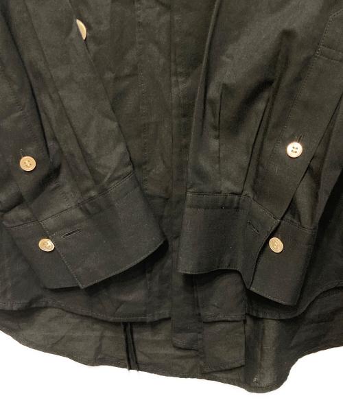 BED J.W. FORD（ベッドフォード）BED J.W. FORD (ベッドフォード) Layered Vest Shirts/レイヤードベストシャツ ブラック サイズ:1の古着・服飾アイテム