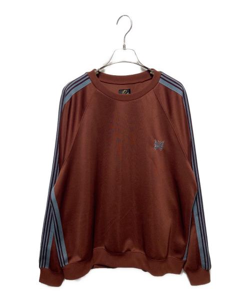 Needles（ニードルズ）Needles (ニードルズ) ポリスムース トラック クルー ネックシャツ ブラウン サイズ:Mの古着・服飾アイテム