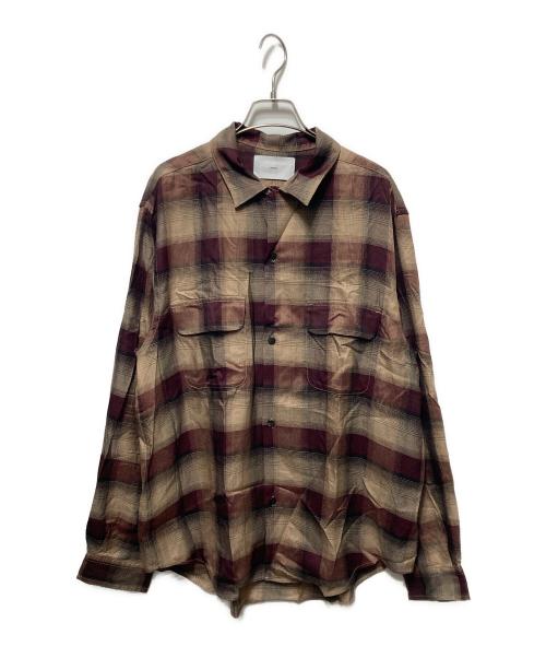 SUGARHILL（シュガーヒル）SUGARHILL (シュガーヒル) プレイドオープンカラーシャツ ブラウン サイズ:3の古着・服飾アイテム