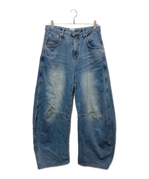 MUSUBORE（ムスボレ）MUSUBORE (ムスボレ) カーブワイドデニム デニム インディゴ サイズ:freeの古着・服飾アイテム