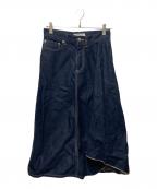 beautiful peopleビューティフルピープル）の古着「iregular hem A-line skirt」｜インディゴ