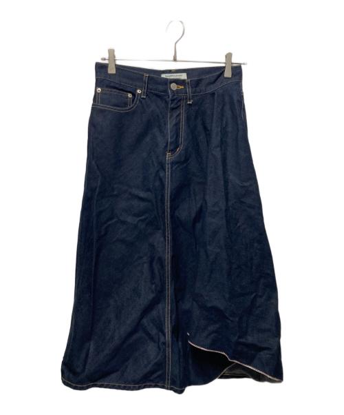 beautiful people（ビューティフルピープル）beautiful people (ビューティフルピープル) iregular hem A-line skirt インディゴ サイズ:38の古着・服飾アイテム
