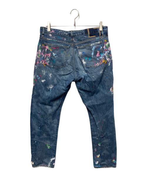 POLO RALPH LAUREN（ポロ・ラルフローレン）POLO RALPH LAUREN (ポロ・ラルフローレン) ペイント加工デニムパンツ インディゴ サイズ:81の古着・服飾アイテム