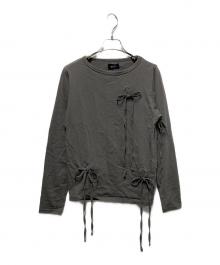 soduk（スドーク）の古着「ribbons long sleeve shirt」｜グレー