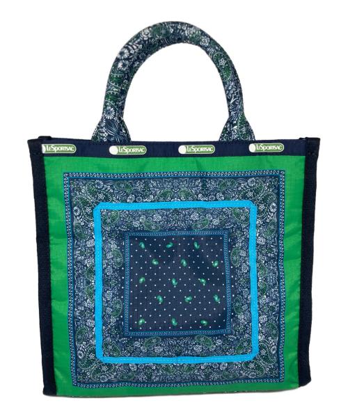 LeSportsac（レスポートサック）LeSportsac (レスポートサック) トートバッグ グリーン×ネイビーの古着・服飾アイテム