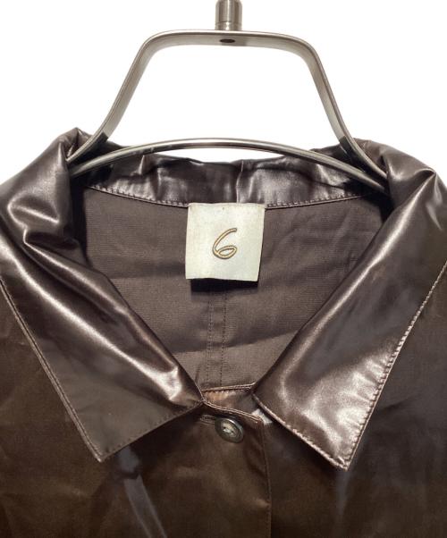 6(ROKU) BEAUTY&YOUTH（ロク ビューティーアンドユース）6(ROKU) BEAUTY&YOUTH (ロク ビューティーアンドユース) ポリエステルサテンシャツジャケット ブラウン サイズ:FREEの古着・服飾アイテム