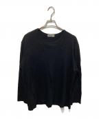 YOHJI YAMAMOTOヨウジヤマモト）の古着「SUPER 120 WOOL SINGLE JERSEY ROUND NECK LS TEE」｜ブラック