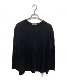YOHJI YAMAMOTO（ヨウジヤマモト）の古着「SUPER 120 WOOL SINGLE JERSEY ROUND NECK LS TEE」｜ブラック