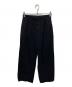 ATON（エイトン）の古着「WOOL TROPICAL TAPERED EASY PANTS/ウールトロピカルテーパードパンツ」｜ブラック
