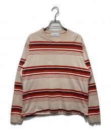 UNUSED（アンユーズド）の古着「Long-sleeve border T-shirt/ロングスリーブボーダーシャツ」｜ピンク