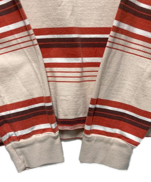 UNUSED（アンユーズド）UNUSED (アンユーズド) Long-sleeve border T-shirt/ロングスリーブボーダーシャツ ピンクの古着・服飾アイテム