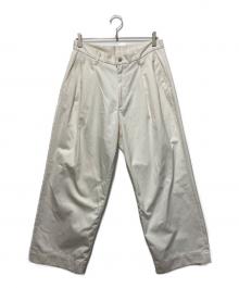 Cliche（クリシェ）の古着「EX WIDE TROUSERS/エクストラワイドトラウザース/ワイドパンツ」｜アイボリー