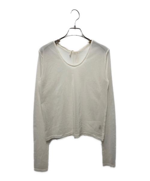 anuke（アンヌーク）anuke (アンヌーク) 2way Sheer Tops ベージュ サイズ:freeの古着・服飾アイテム