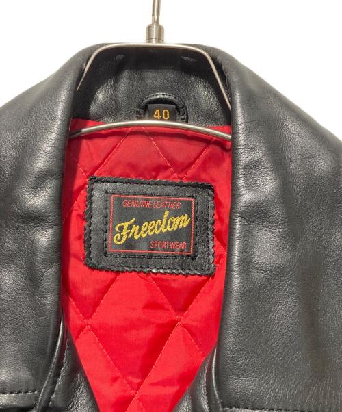FREEDOM（フリーダム）freedom (フリーダム) ライダースジャケット ブラック サイズ:40の古着・服飾アイテム