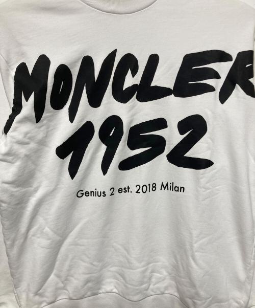 MONCLER（モンクレール）MONCLER (モンクレール) プリントスウェット ホワイト サイズ:Mの古着・服飾アイテム