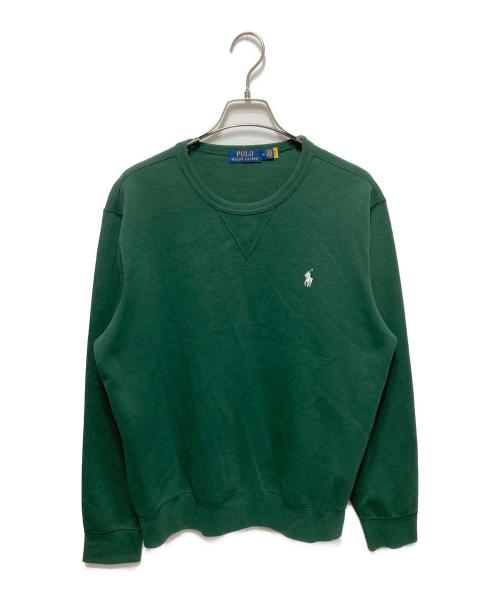 POLO RALPH LAUREN（ポロ・ラルフローレン）POLO RALPH LAUREN (ポロ・ラルフローレン) Vガゼットスウェット グリーン サイズ:Mの古着・服飾アイテム