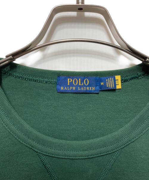 POLO RALPH LAUREN（ポロ・ラルフローレン）POLO RALPH LAUREN (ポロ・ラルフローレン) Vガゼットスウェット グリーン サイズ:Mの古着・服飾アイテム