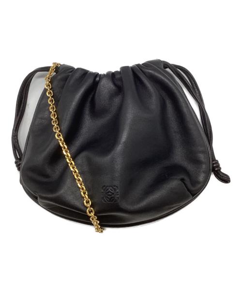 LOEWE（ロエベ）LOEWE (ロエベ) アナグラムチェーンショルダーバッグ ブラックの古着・服飾アイテム
