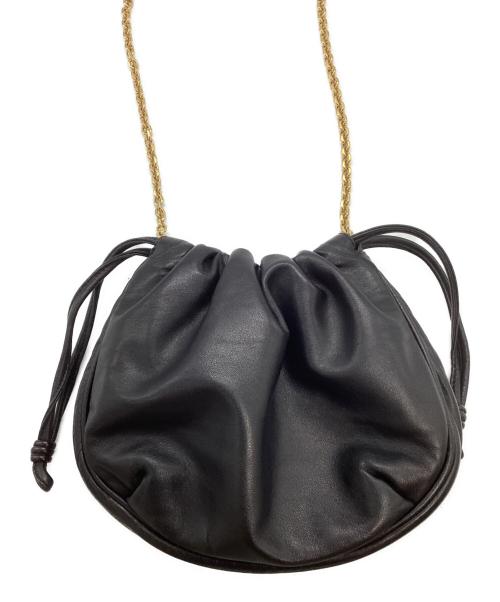 LOEWE（ロエベ）LOEWE (ロエベ) アナグラムチェーンショルダーバッグ ブラックの古着・服飾アイテム