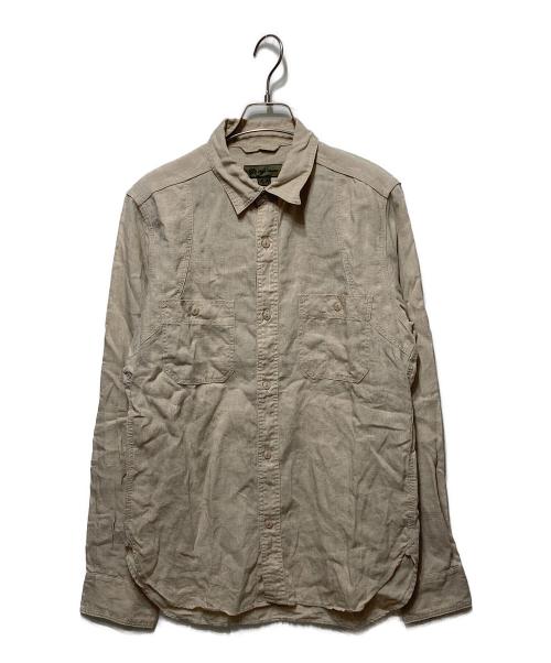 NIGEL CABOURN（ナイジェルケーボン）NIGEL CABOURN (ナイジェルケーボン) リネンアーミーシャツ ベージュ サイズ:44の古着・服飾アイテム