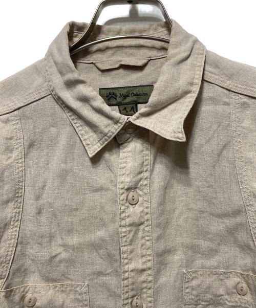 NIGEL CABOURN（ナイジェルケーボン）NIGEL CABOURN (ナイジェルケーボン) リネンアーミーシャツ ベージュ サイズ:44の古着・服飾アイテム