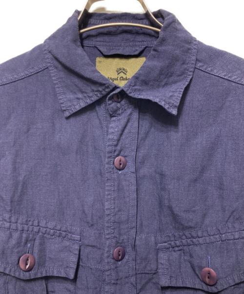 NIGEL CABOURN（ナイジェルケーボン）NIGEL CABOURN (ナイジェルケーボン) リネンアーミーシャツ ネイビー サイズ:44の古着・服飾アイテム