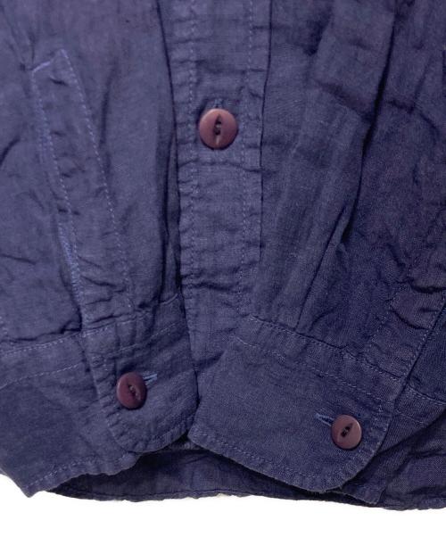NIGEL CABOURN（ナイジェルケーボン）NIGEL CABOURN (ナイジェルケーボン) リネンアーミーシャツ ネイビー サイズ:44の古着・服飾アイテム