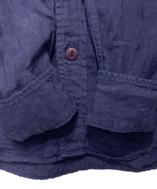 NIGEL CABOURN（ナイジェルケーボン）NIGEL CABOURN (ナイジェルケーボン) リネンアーミーシャツ ネイビー サイズ:44の古着・服飾アイテム