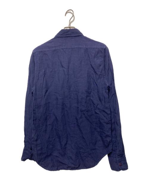 NIGEL CABOURN（ナイジェルケーボン）NIGEL CABOURN (ナイジェルケーボン) リネンアーミーシャツ ネイビー サイズ:44の古着・服飾アイテム