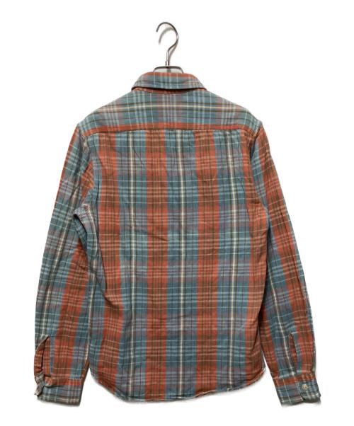 RRL（ダブルアールエル）RRL (ダブルアールエル) ヘビーコットンネルシャツ ブルー×レッド サイズ:Sの古着・服飾アイテム