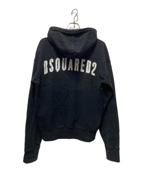 DSQUARED2（ディースクエアード）DSQUARED2 (ディースクエアード) プリントパーカー ブラック サイズ:Mの古着・服飾アイテム