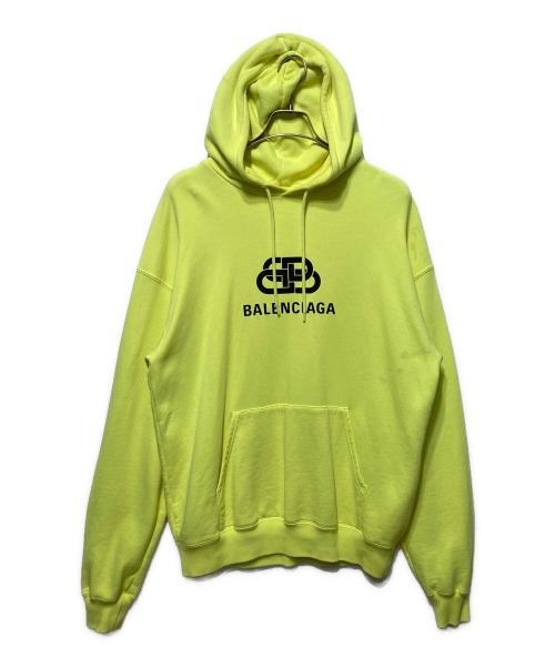 BALENCIAGA（バレンシアガ）BALENCIAGA (バレンシアガ) BBロゴプリントオーバーサイズフーディー イエロー サイズ:Sの古着・服飾アイテム