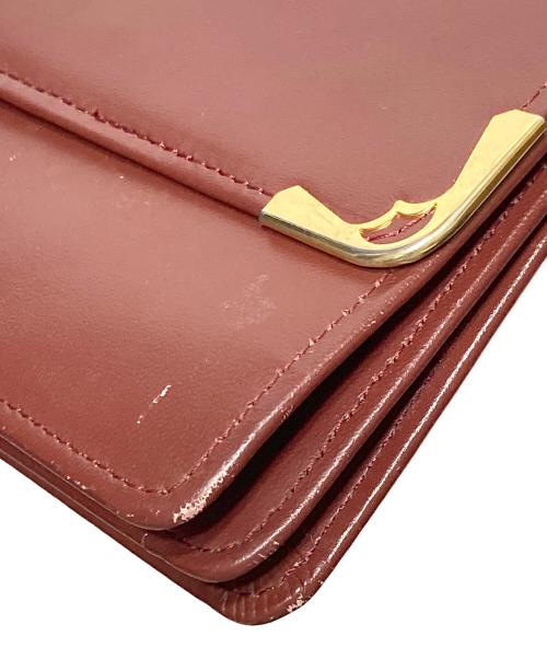 Cartier（カルティエ）Cartier (カルティエ) スクエアショルダーバッグ ボルドーの古着・服飾アイテム